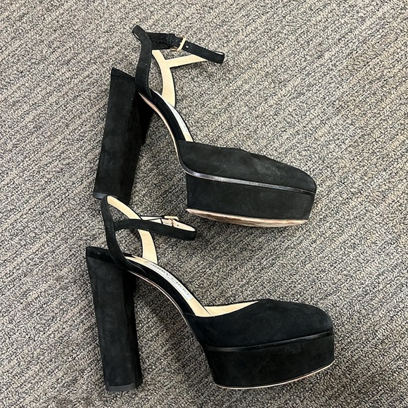 Jimmy Choo black suede platform - Picture 3 of 5